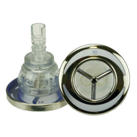 LVJ 4.5" Flying Twin Rotary Jet - Transparent/Stainless Steel