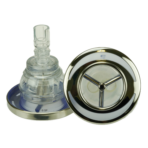 LVJ 4.5" Flying Twin Rotary Jet - Transparent/Stainless Steel